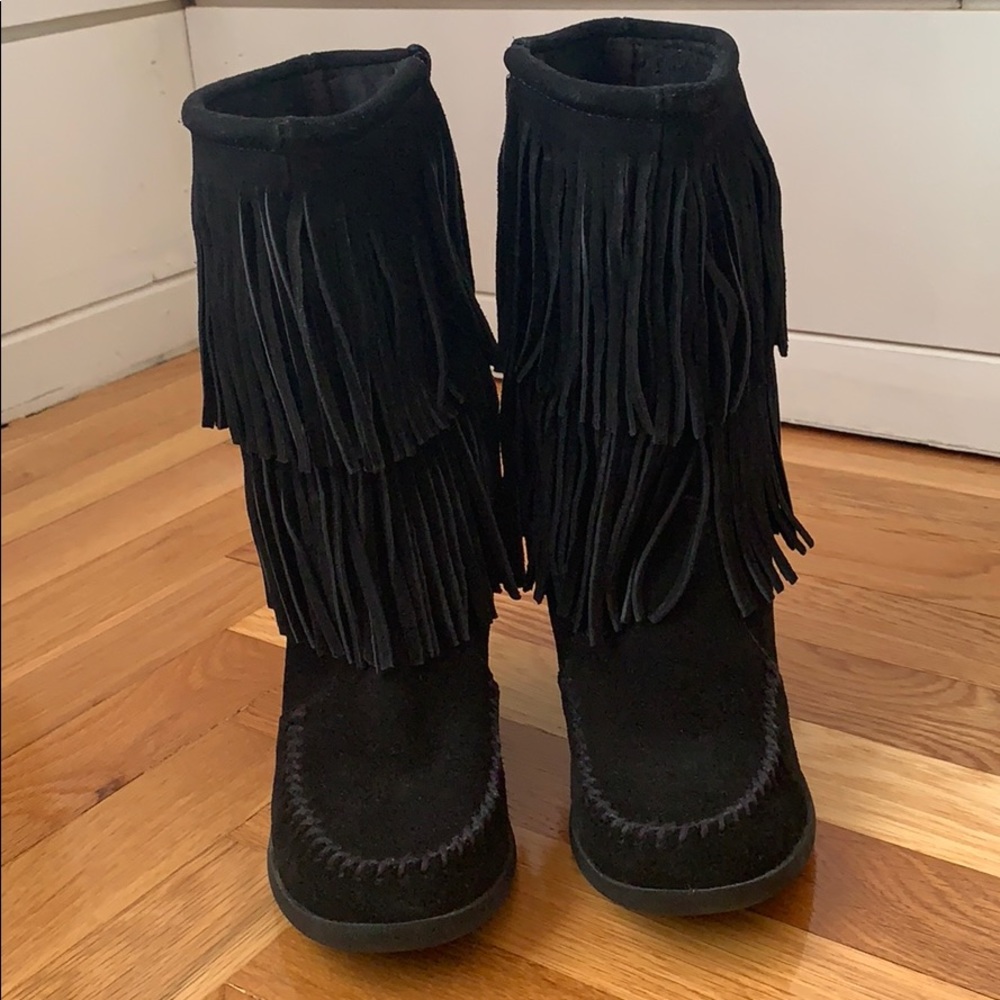 Minnetonka Fringe Boots